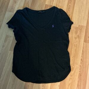 Ralph Lauren dark grey Tee with Purple Emblem